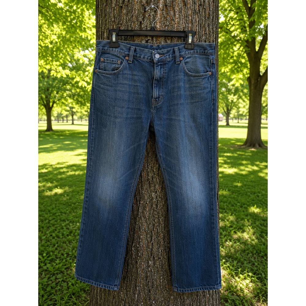 WRANGLER Men's Jeans 36x32 Blue Denim Regular‎ Fit Straight Leg Casual